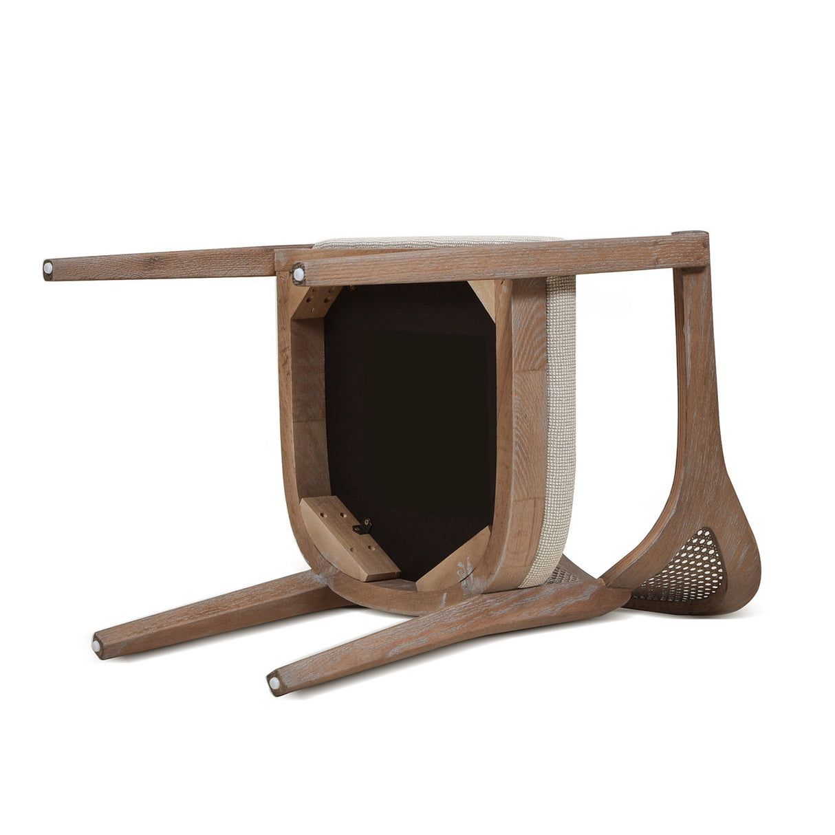 Americana - Mid-Century Modern Cane Back Dining Chair Textured Weave - Taupe Beige by Jennifer Taylor Home | Bel Furniture