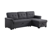 Lucca - Linen Reversible Sleeper Sectional Sofa With Storage Chaise by Lilola Home | Bel Furniture