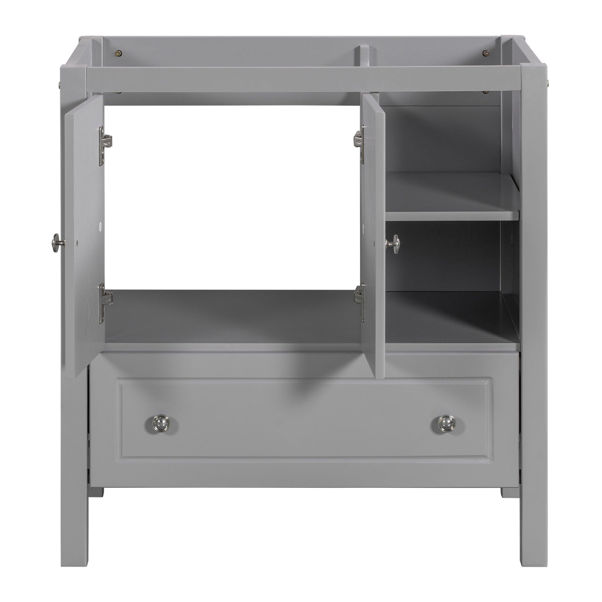 Bathroom Vanity Base Only, Solid Wood Frame, Bathroom Storage Cabinet With Doors And Drawers