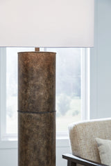 Jebson - Dark Bronze Finish - Metal Floor Lamp by Signature Design by Ashley® | Bel Furniture