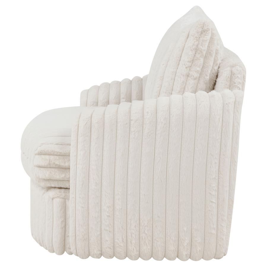 Sarco - Corduroy Upholstered Swivel Accent Arm Chair