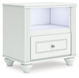Kozlani - One Drawer Night Stand - White