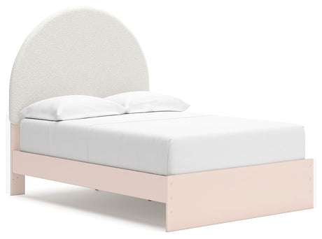 Wistenpine - Upholstered Panel Bed With Storage Pink Full Side Storage by Signature Design by Ashley® | Bel Furniture