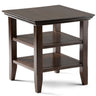 Acadian - Handcrafted End Table Dark Brown by Simpli-Home | Bel Furniture