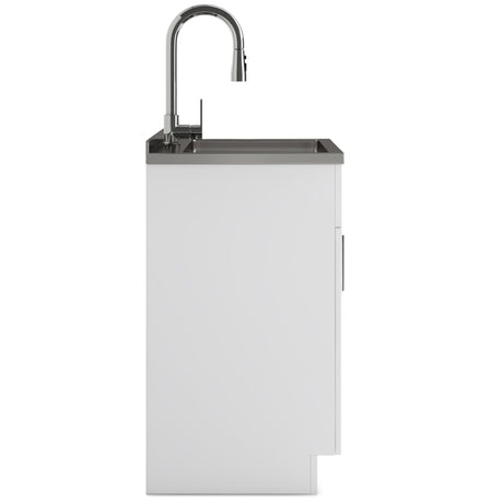 Shaker - Modern Wide, Laundry Cabinet With Faucet And Stainless Steel Sink - view 7