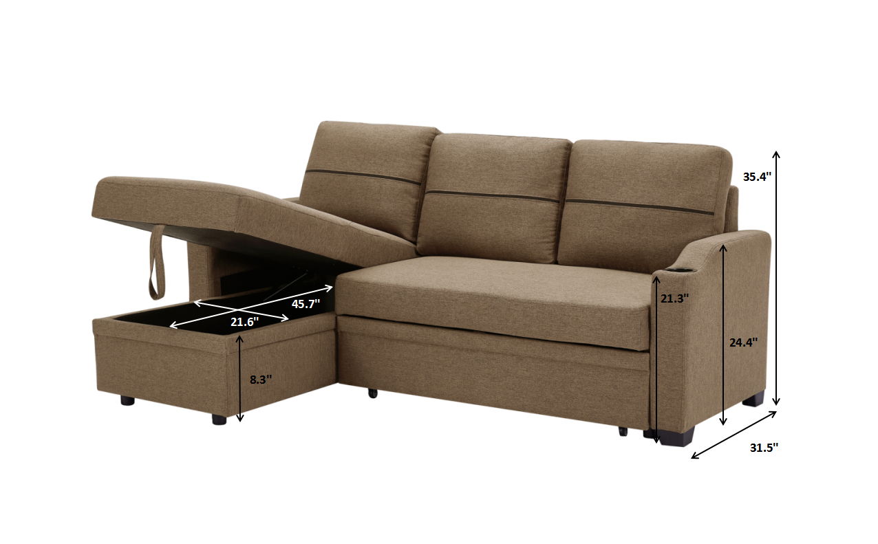 Broaching Pull-Out Storage Sofa