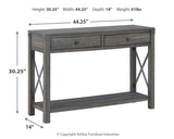 Freedan - Console Sofa Table - Grayish Brown