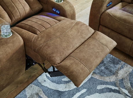 Wolfridge - Brindle - Power Recliner/Adj Headrest by Signature Design by Ashley® | Bel Furniture