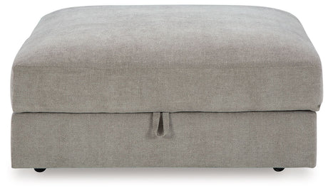 Aslan Court - Pebble - Ottoman With Storage by Benchcraft® | Bel Furniture