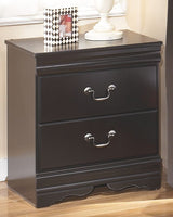 Huey Vineyard - Black - Two Drawer Night Stand by Signature Design by Ashley® | Bel Furniture
