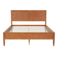Classic Platform Bed Frame With Panel Headboard