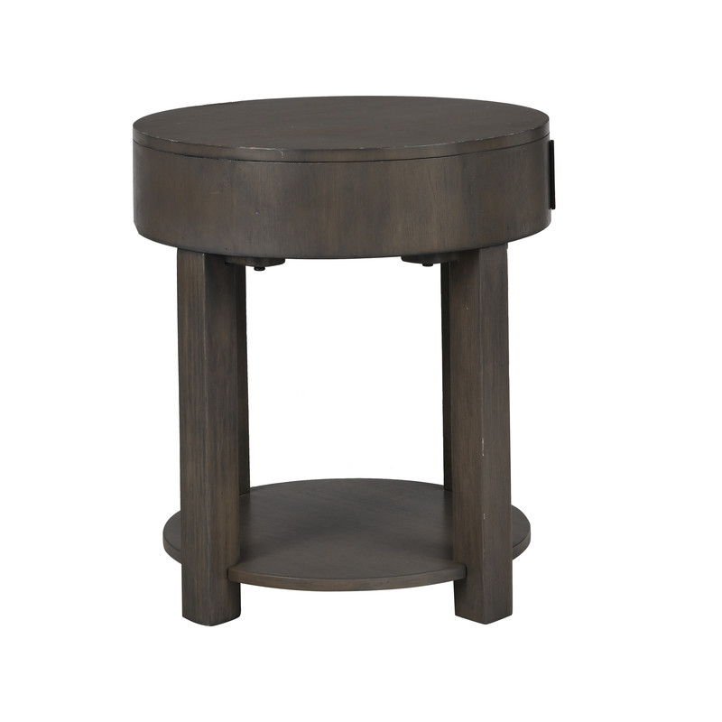 Jonah - MDF End Table With USB Ports - Light Brown by Lilola Home | Bel Furniture
