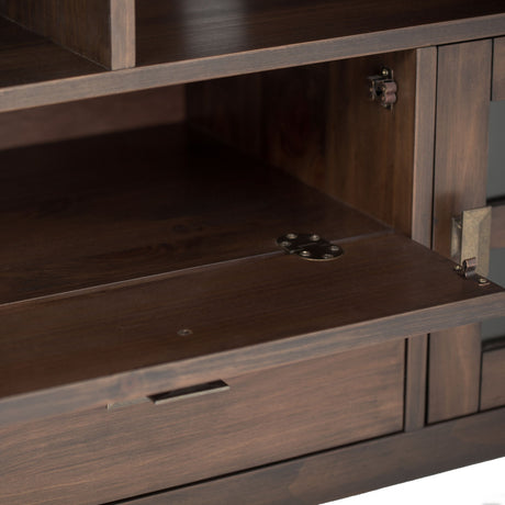 Artisan - TV Media Stand - Natural Aged Brown by Simpli-Home | Bel Furniture