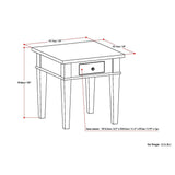 Carlton - Handcrafted End Table by Simpli-Home | Bel Furniture