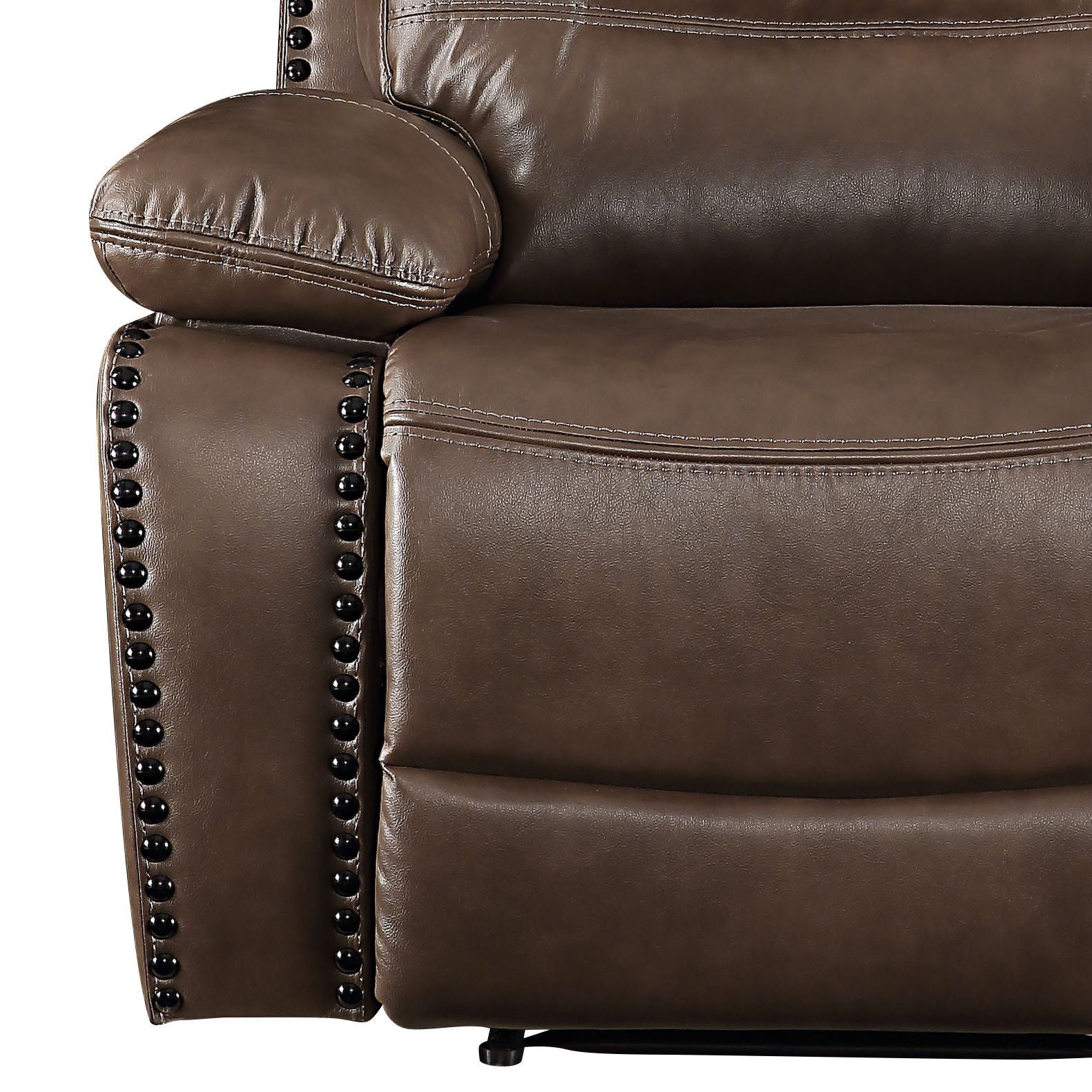 Aashi - Leather Gel Match Recliner Chair - Brown