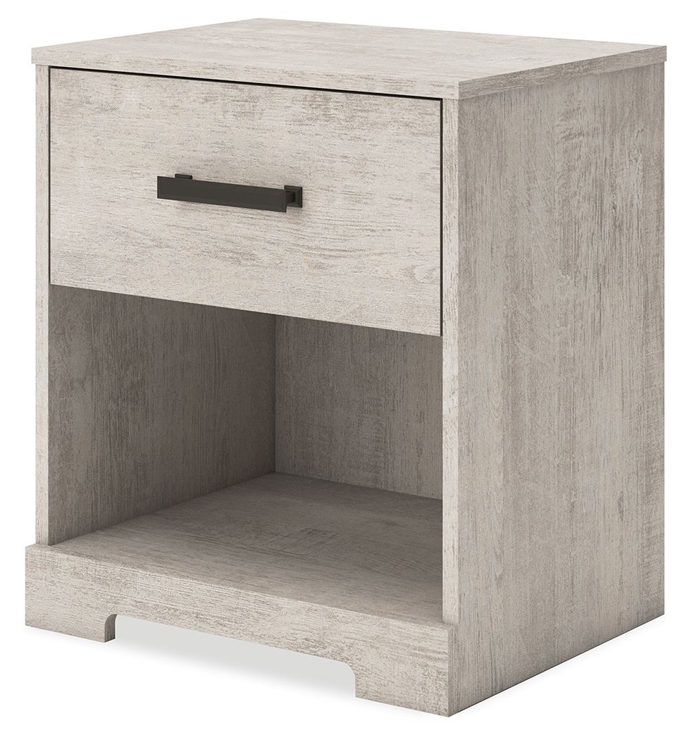 Shawburn - Whitewash - One Drawer Night Stand by Signature Design by Ashley® | Bel Furniture