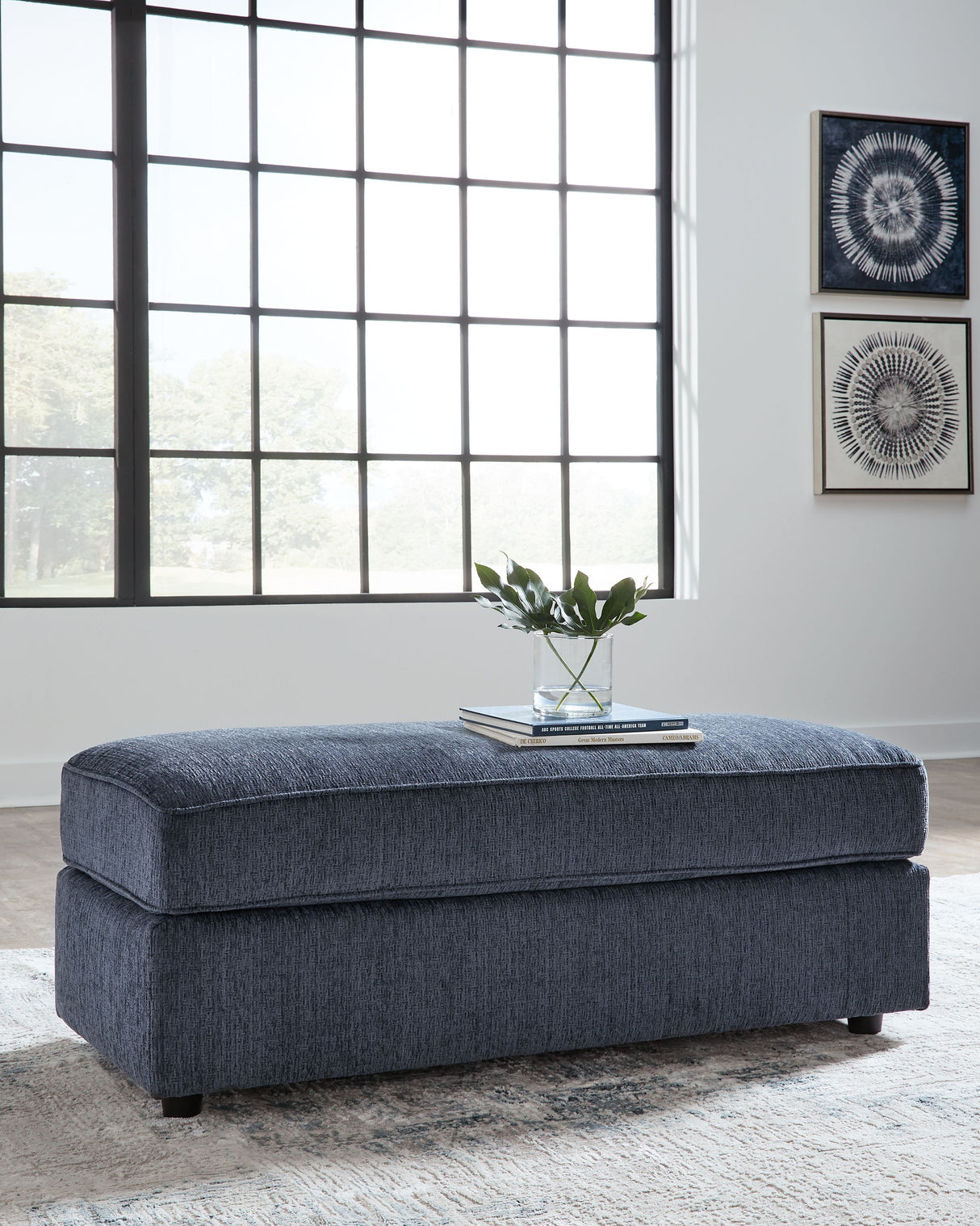 Albar Place - Cobalt - Oversized Accent Ottoman by Signature Design by Ashley® | Bel Furniture