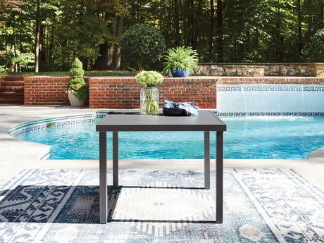 Rocky Creek - Square Dining Table With Umbrella Option - Gray - view 3