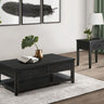 Concord - Coffee And End Table Set Distressed Black 2 Pc. Coffee Table, End Table by Coaster Fine Furniture | Bel Furniture