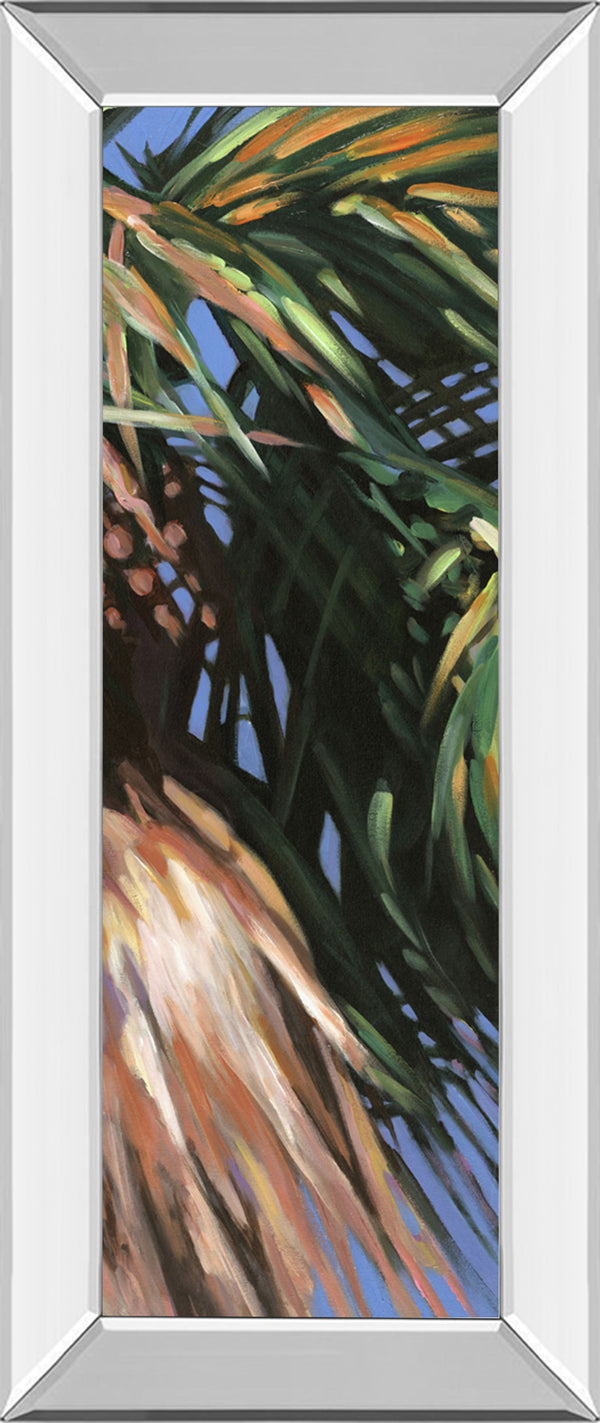 Wild Palm Il By Suzanne Wilkins - Mirror Framed Print Wall Art - Green