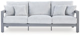 Hurley Park - 4 Pc. - Outdoor Sofa, 2 Lounge Chairs And Coffee Table - Gray