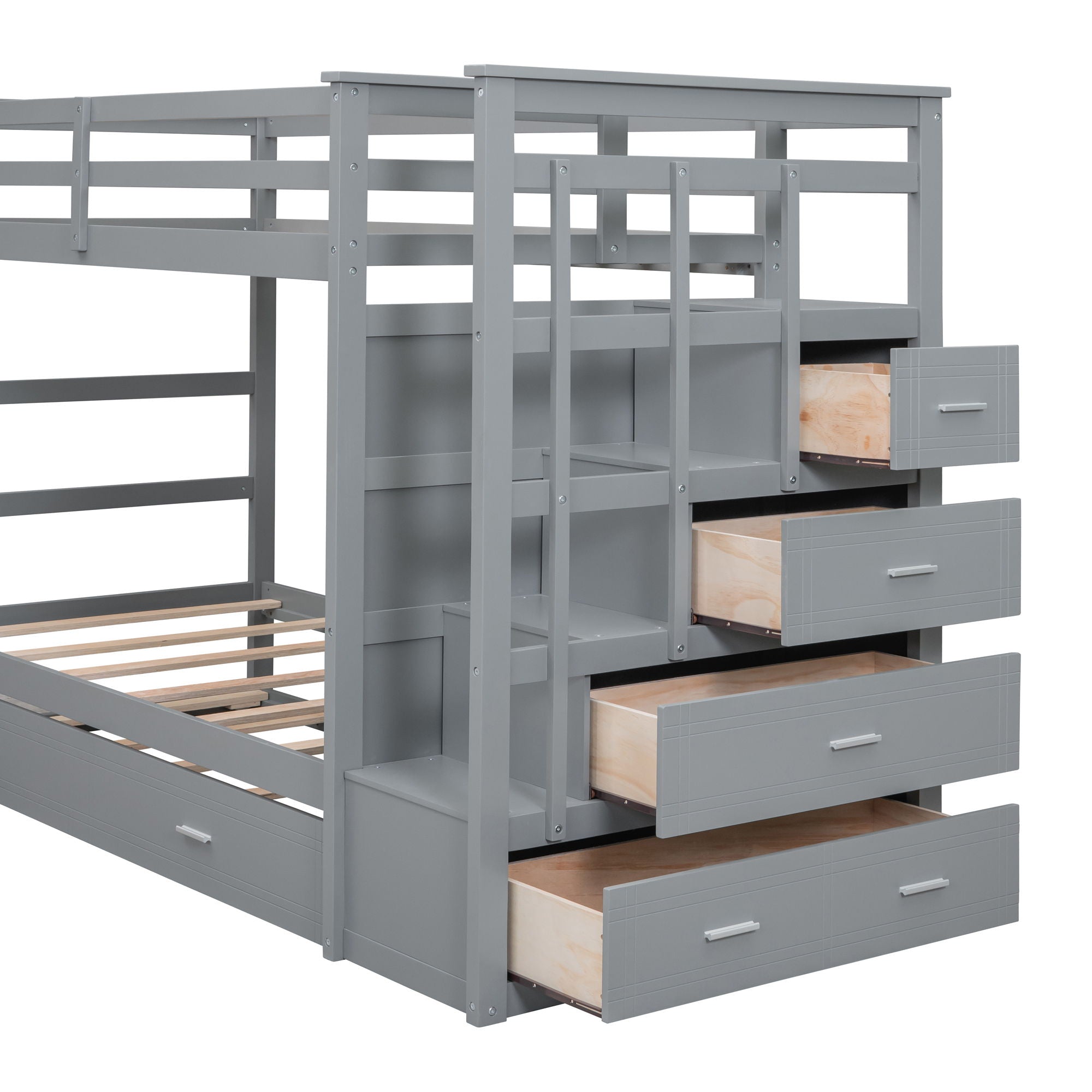 Bunk Bed With Trundle And Staircase