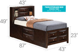 Marilla - Storage Bed With Bookcase Headboard