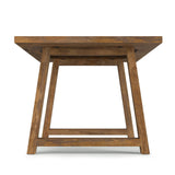 Whitley - Dining Table In Burnt Wax - Brown by Simpli-Home | Bel Furniture