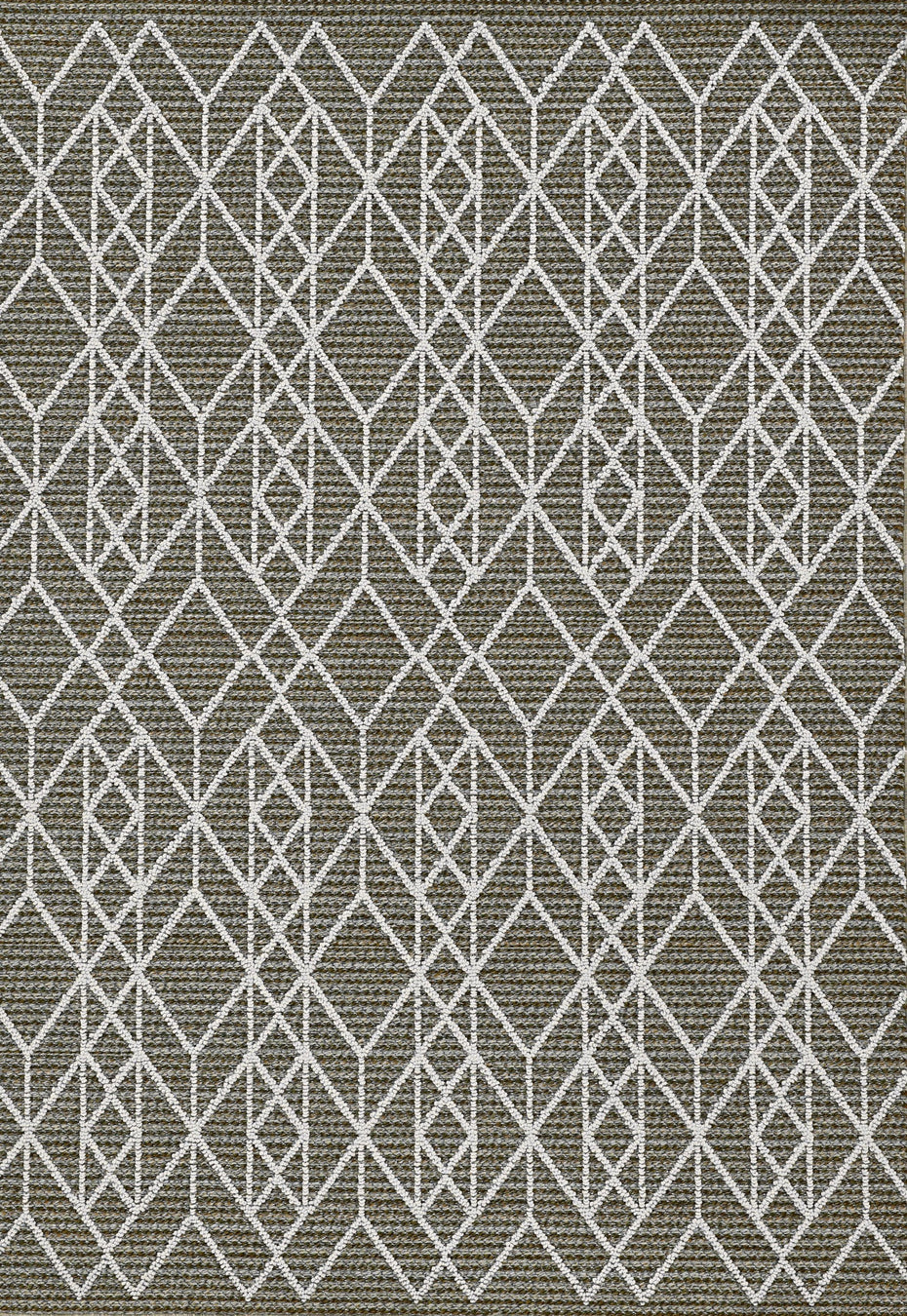 8' X 10' Machine Woven UV Treated Geometric Indoor / Outdoor Area Rug - Gray