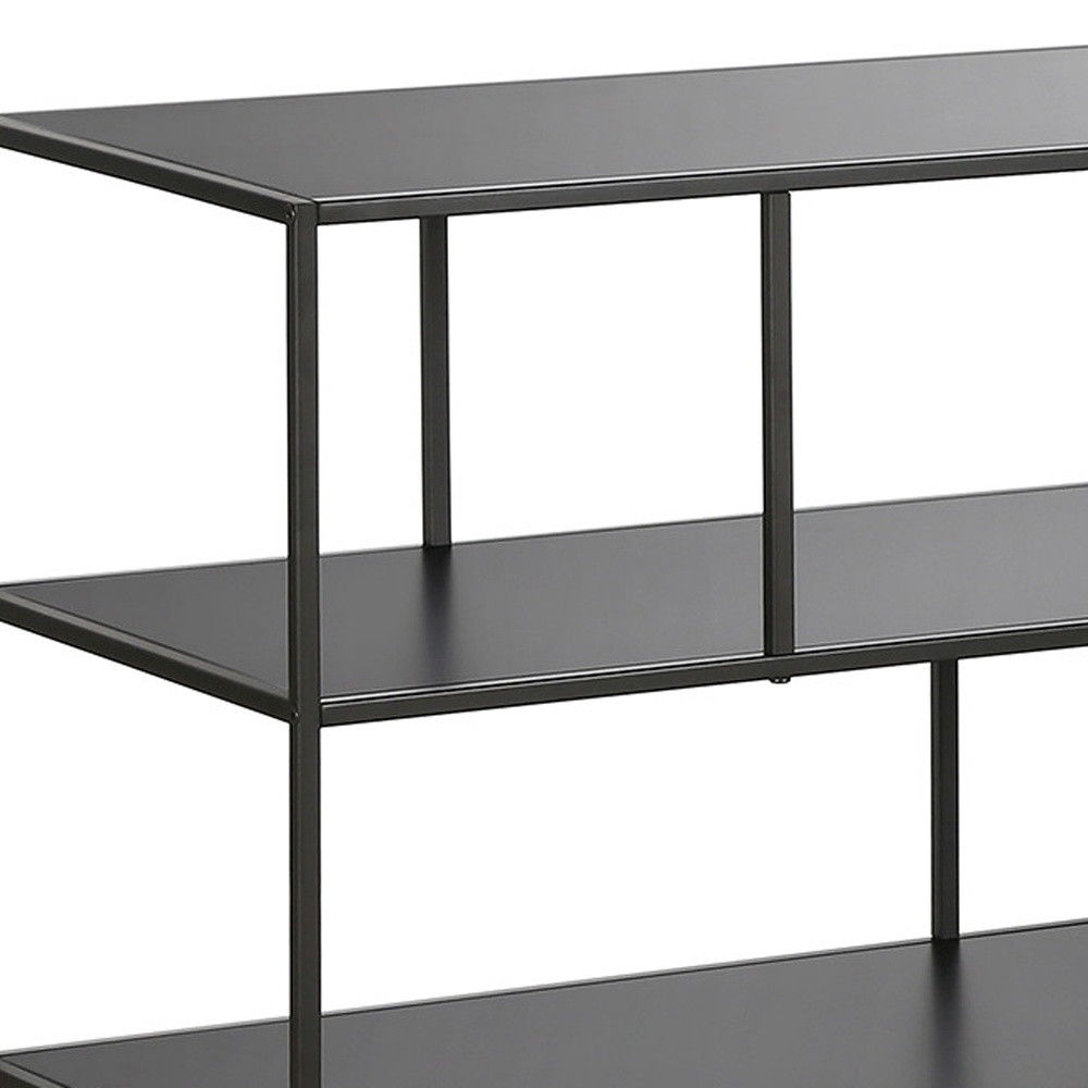 Metal Open Shelving, TV Stand - Black