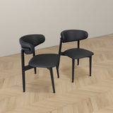 Korb - Dining Chair (Set of 2) - Black by Ashcroft Furniture | Bel Furniture