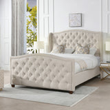 Marcella - Upholstered Shelter Headboard Bed Set by Jennifer Taylor Home | Bel Furniture