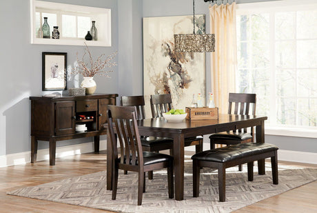 Haddigan - Dining Table With Side Chairs Dark Brown by Signature Design by Ashley® | Bel Furniture