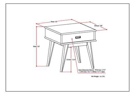 Draper - Handcrafted Mid Century End Table - view 21