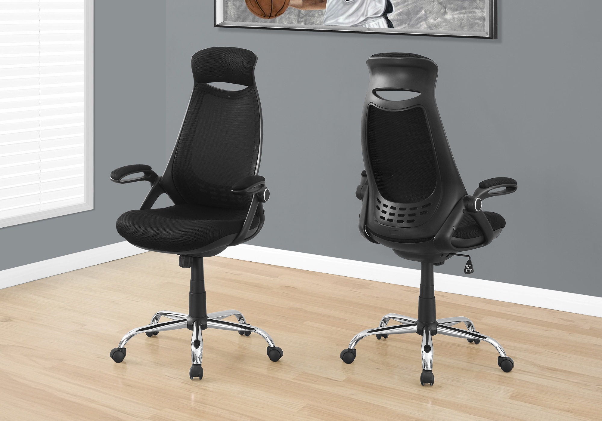 Office Chair, Adjustable Height, Swivel, Ergonomic, Armrests, Contemporary & Modern