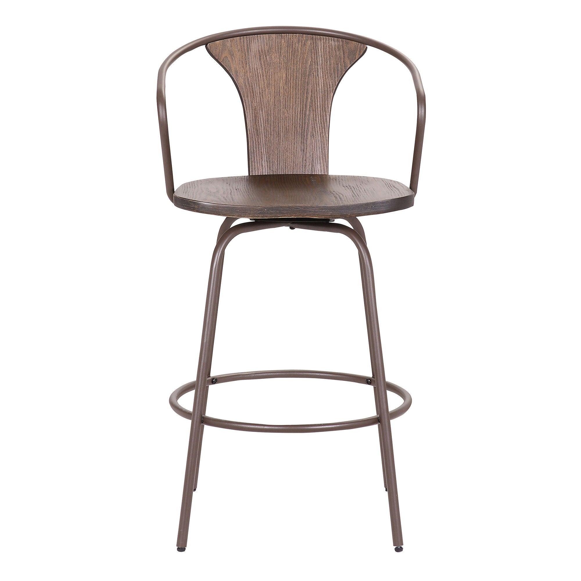 Swivel Bar Height Bar Chair - Brown