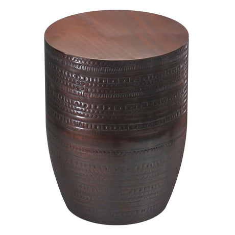 Johnsen - Handcrafted Large Metal Accent Table - view 4