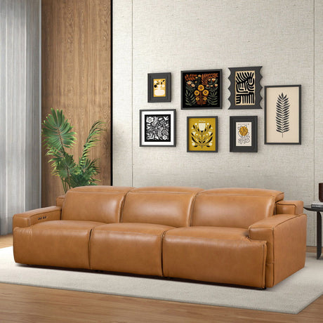 Urbana - Triple Power Recliner Sofa - Tan - view 7