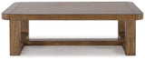 Cabalynn - Light Brown - Rectangular Cocktail Table by Signature Design by Ashley® | Bel Furniture