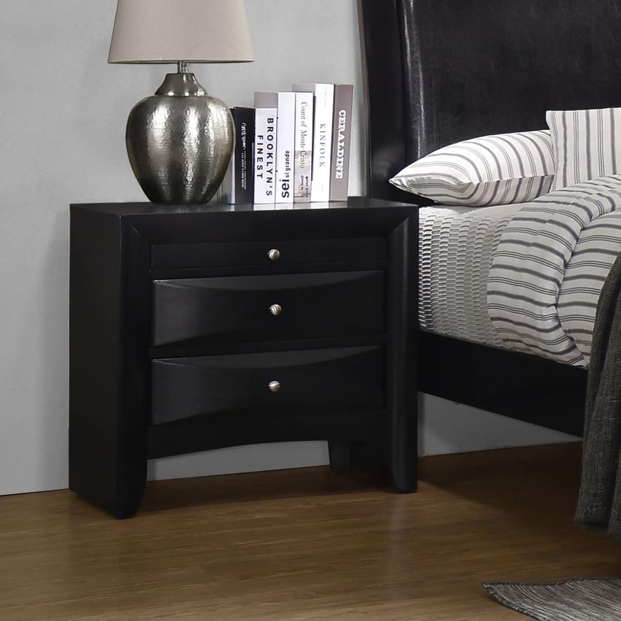 Briana - 2-Drawer Nightstand - Black by CoasterEssence | Bel Furniture