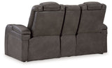 Fyne-dyme - Power Reclining Loveseat With Console/Adj Hdrst by Signature Design by Ashley® | Bel Furniture