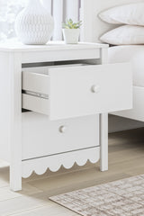 Hallityn - White - Two Drawer Night Stand by Signature Design by Ashley® | Bel Furniture