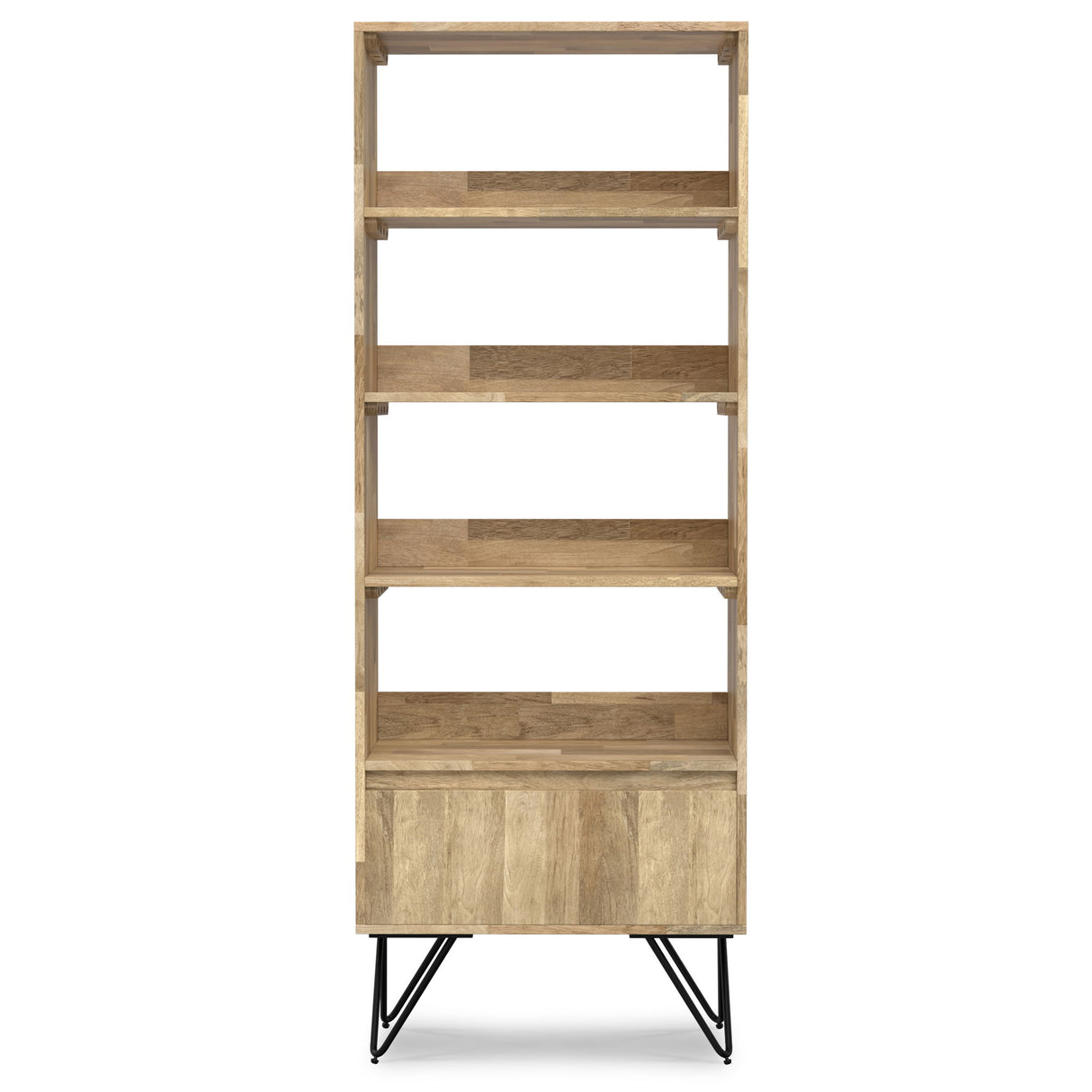 Hunter - Tall Bookcase - Natural by Simpli-Home | Bel Furniture