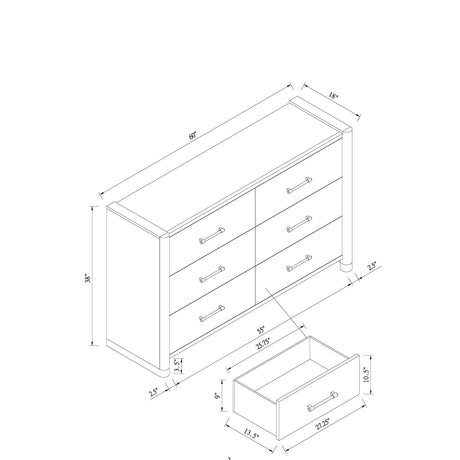 Sarai - Dresser With Spacious Drawers - Brown
