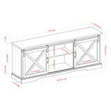 Farmhouse Sliding X Barn Door TV Stand by Walker Edison | Bel Furniture