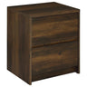 Westpark - 2-Drawer Nightstand LED Lights And USB Dark Brown by Coaster Fine Furniture | Bel Furniture
