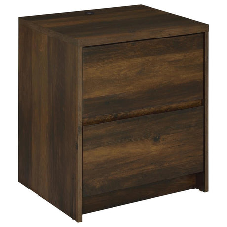Westpark - 2-Drawer Nightstand LED Lights And USB Dark Brown by Coaster Fine Furniture | Bel Furniture
