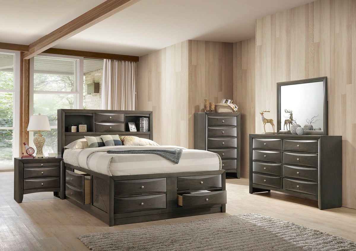 Emily - Bedroom Set Dark Gray by Crown Mark | Bel Furniture