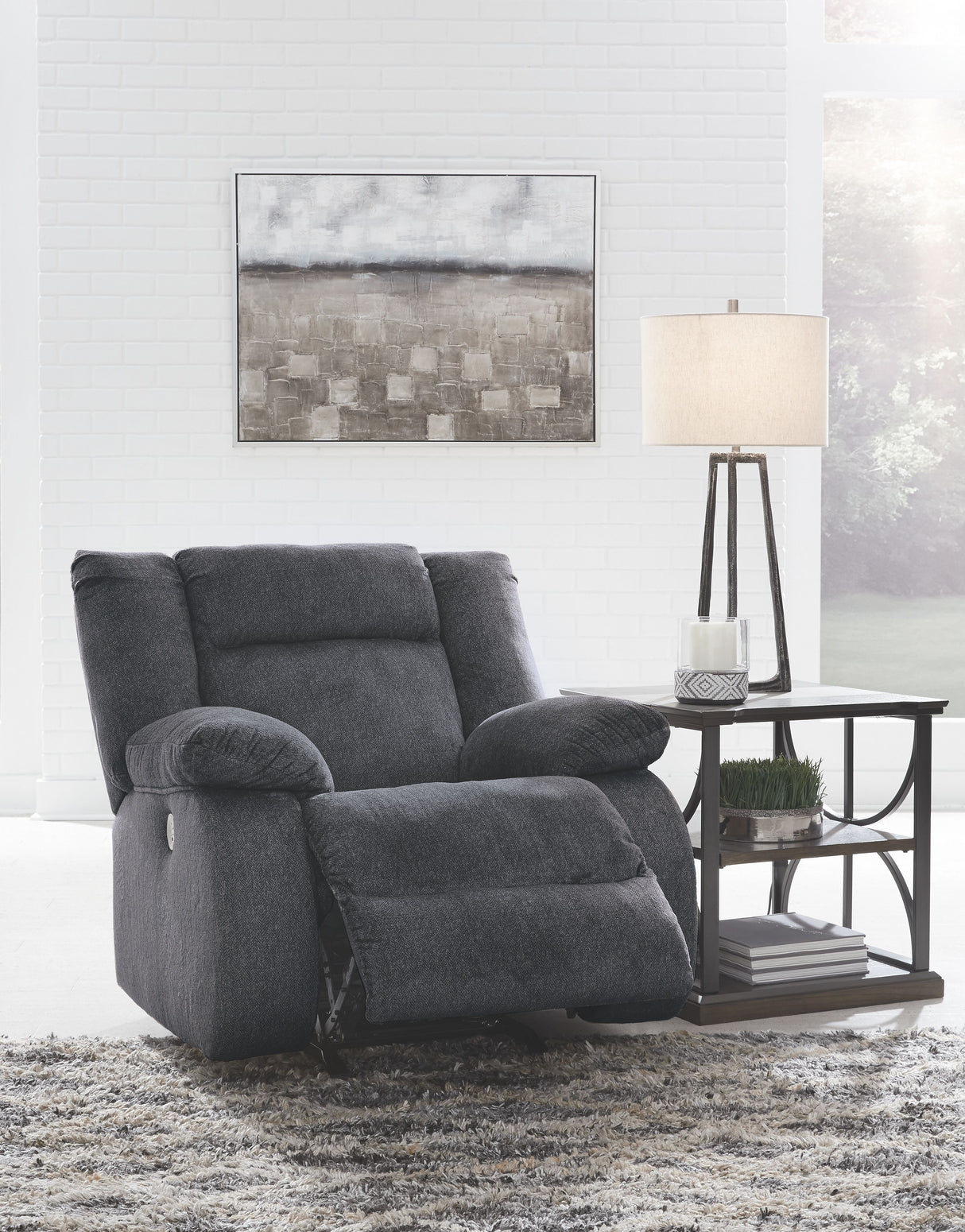 Burkner - Marine - Power Rocker Recliner by Signature Design by Ashley® | Bel Furniture