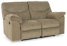 Alphons - Reclining Loveseat Light Brown by Signature Design by Ashley® | Bel Furniture